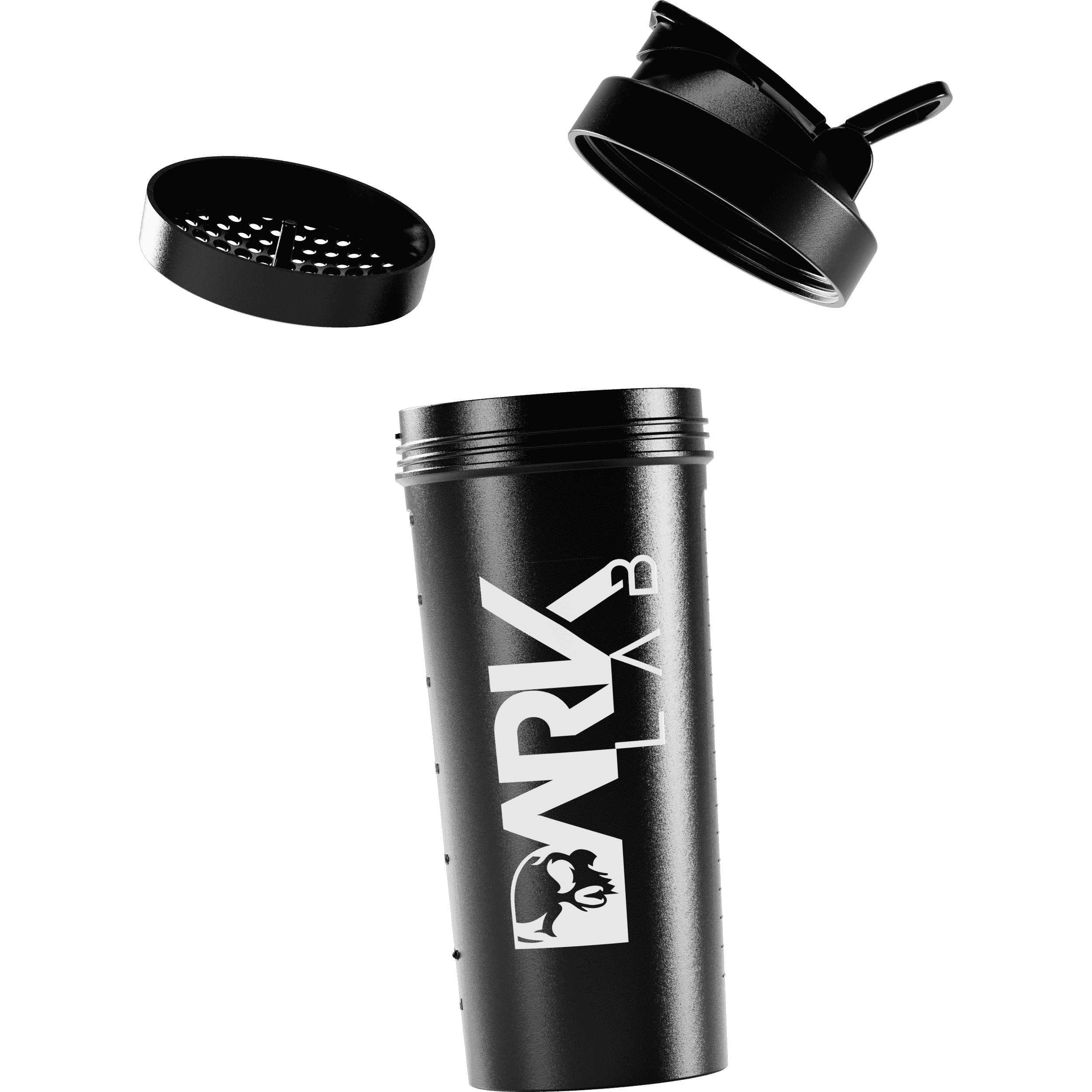 Coqueteleira Shaker Caveira Preta 700ml com Rede - Dark Lab