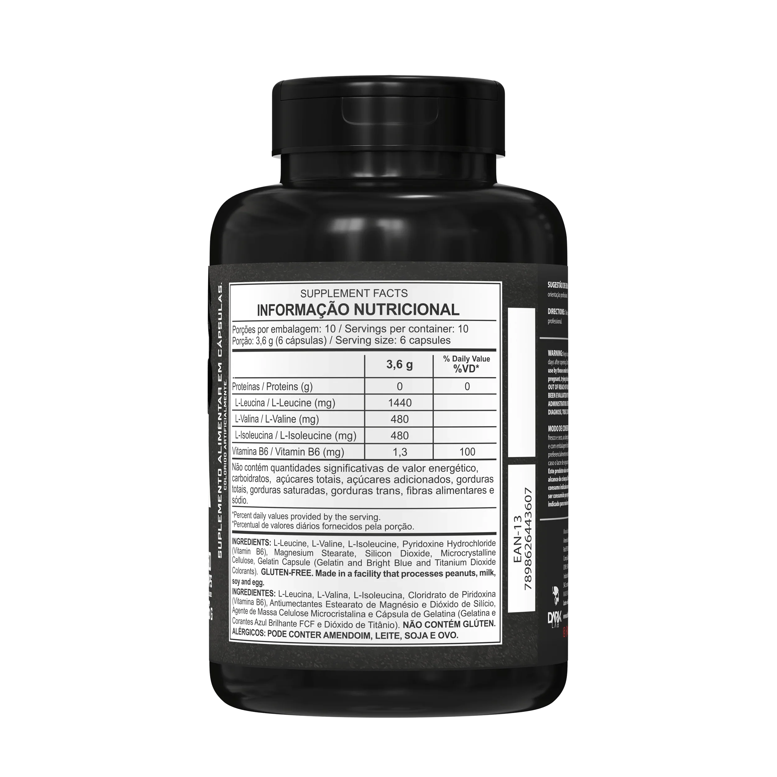 BCAA 3:1:1 60 Cápsulas - Dark Lab