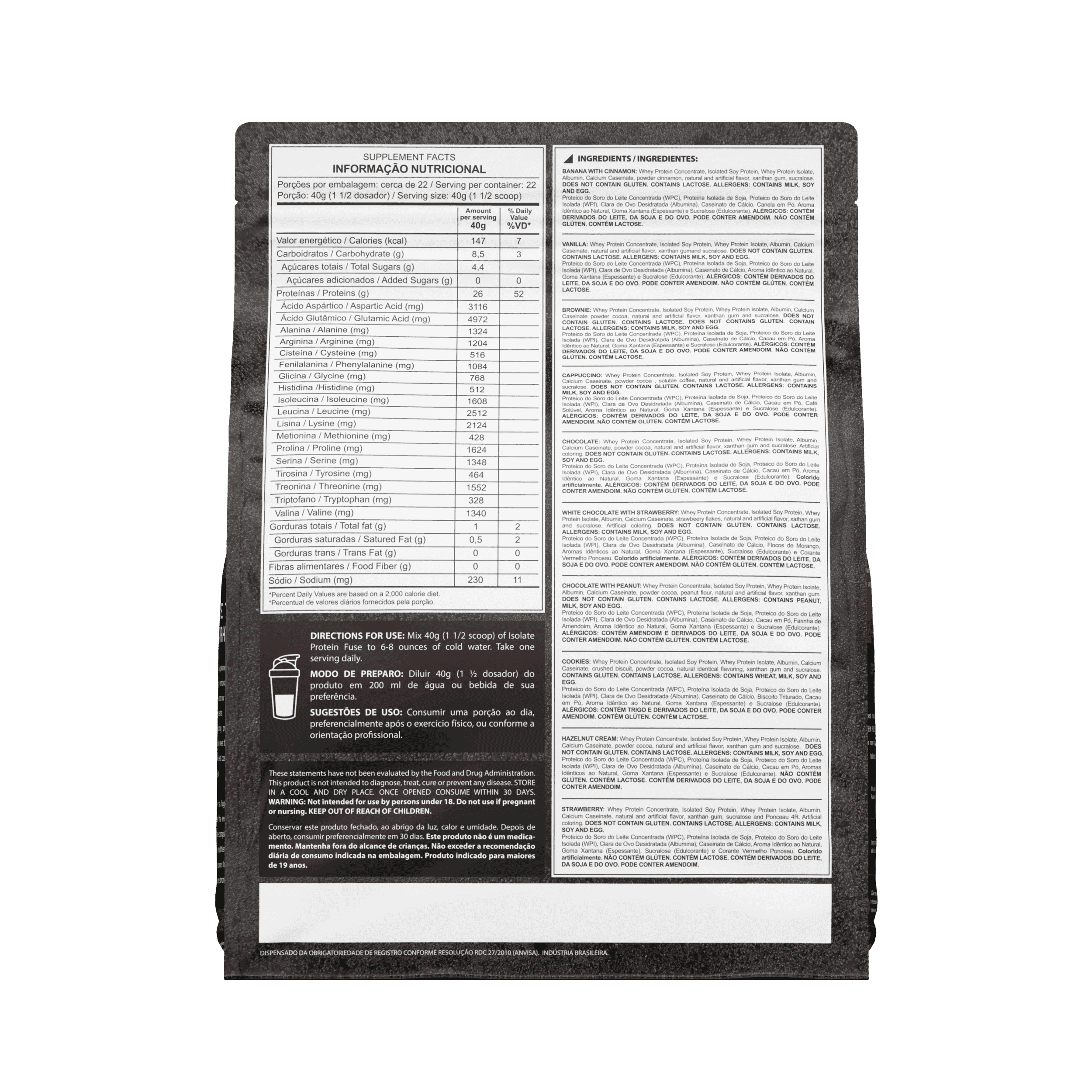 Isolate Protein Fuse 900g Dark Lab